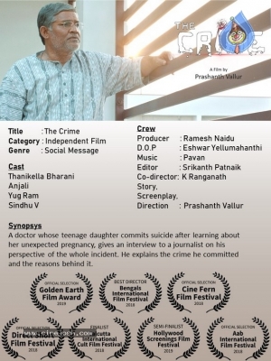 Tanikella Bharani Short Film THE CRIME posters - 2 of 11