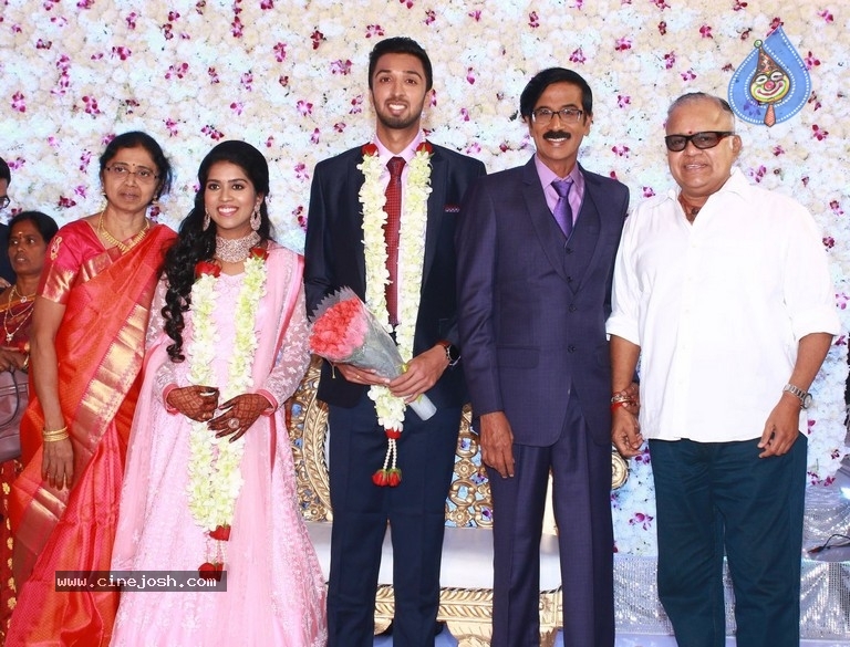 Actor Mano Bala Son Harish-Priya Wedding Reception - 11 / 57 photos