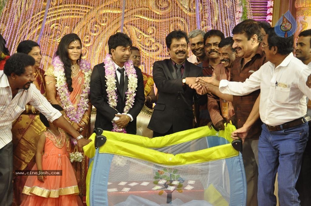 Actor Pandiarajan Son Wedding Reception - 71 / 102 photos