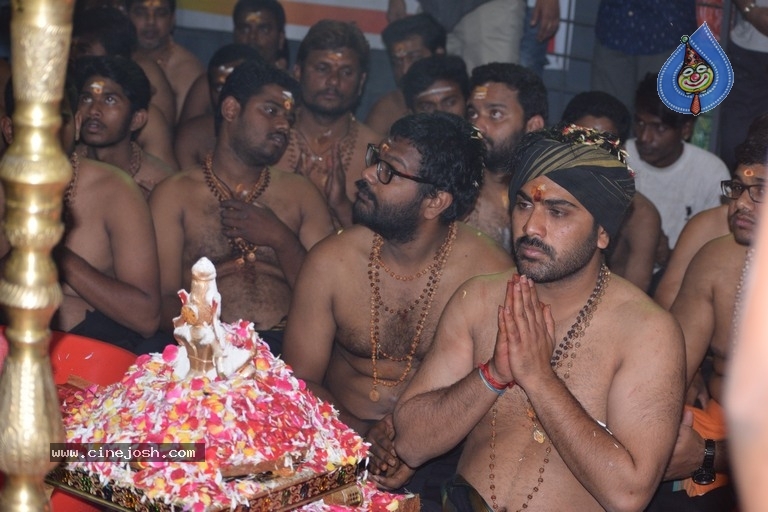 Actor Sharwanand Conduct Ayyappa Swamy Pooja At Film Nagar Temple - 7 / 20 photos