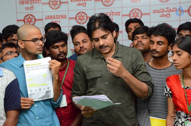 AGRI BSC Students Meets Pawan Kalyan - 11 / 21 photos