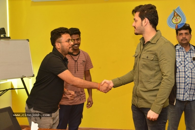 Akhil Akkineni at Radio Mirchi - 4 / 17 photos