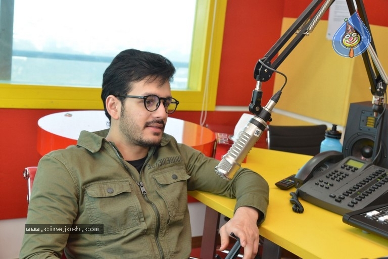 Akhil Akkineni at Radio Mirchi - 10 / 17 photos