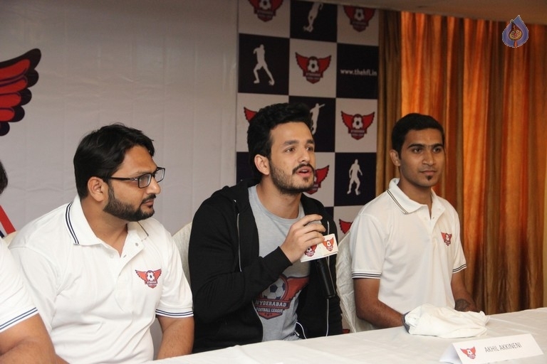 Akhil at Hyderabad Football League - 2 / 18 photos