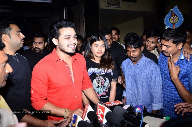 Angel Movie Team Visited Devi Theatre - 3 / 18 photos