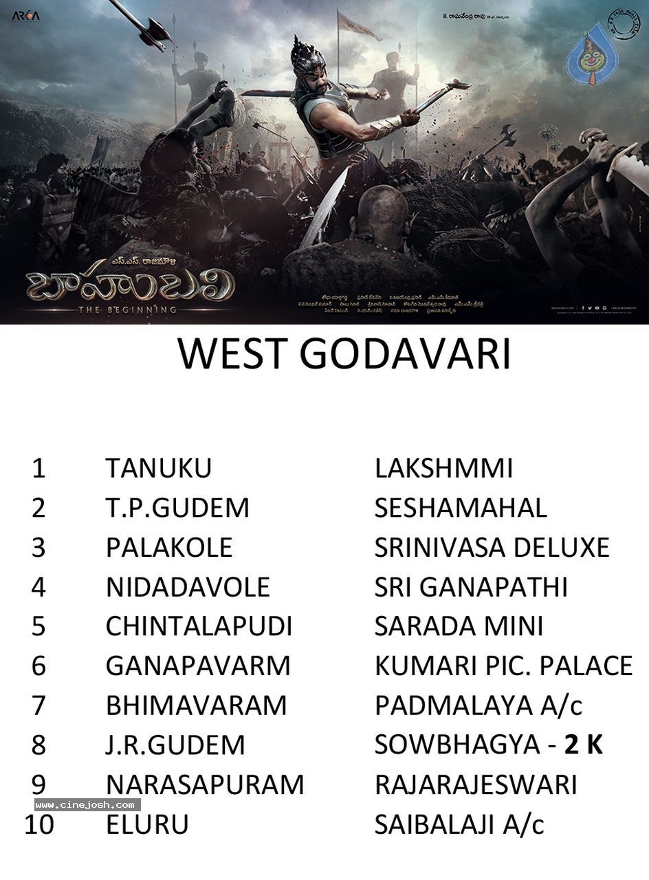 Bahubali Trailer Playing Theaters List - 14 / 16 photos