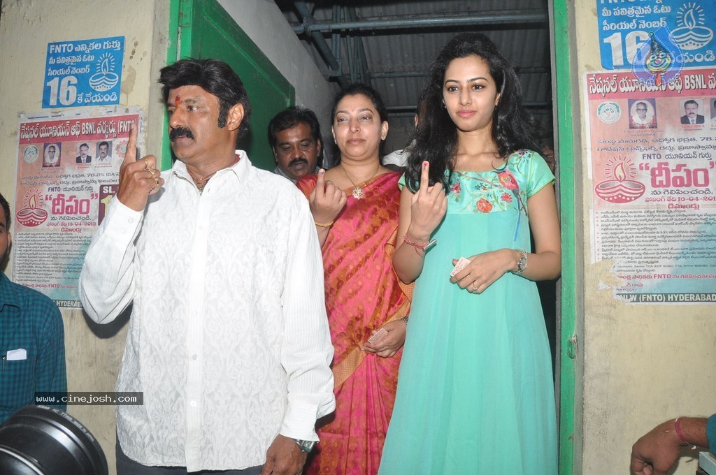 Balakrishna and Family Cast Their Votes - 35 / 75 photos