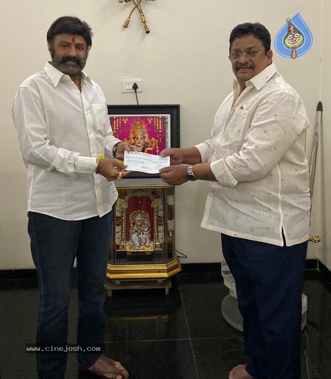 Balakrishna Donation Pics - 1 / 2 photos