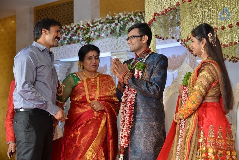 Celebrities at Delhi Rajeswari Son Wedding Reception - 88 / 94 photos