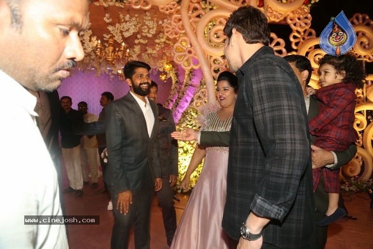 Celebrities at Harshit Reddy Wedding Reception - 34 / 65 photos