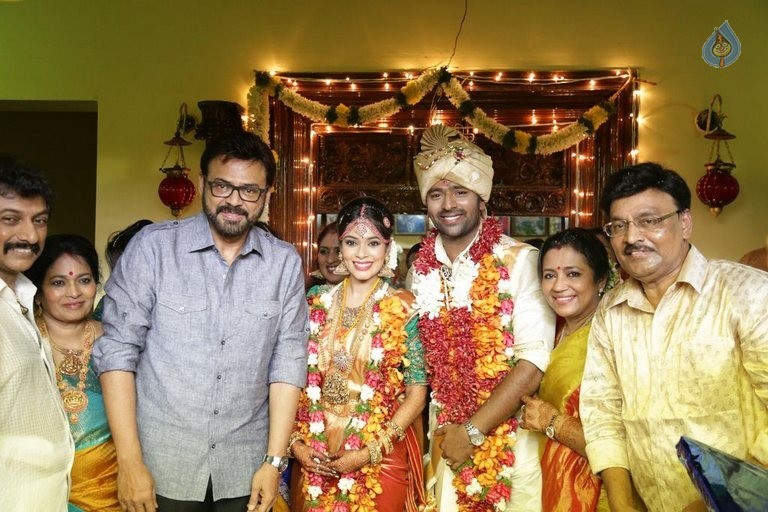 Celebrities at Shanthnu and Keerthi Wedding - 83 / 93 photos