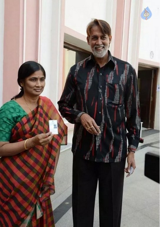 Celebrities Cast Their Votes in GHMC Elections 2 - 1 / 41 photos