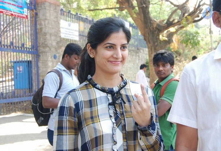 Celebrities Cast Their Votes in GHMC Elections 2 - 22 / 41 photos