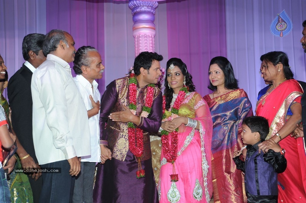 Celebs at Raja Wedding Reception - 70 / 148 photos
