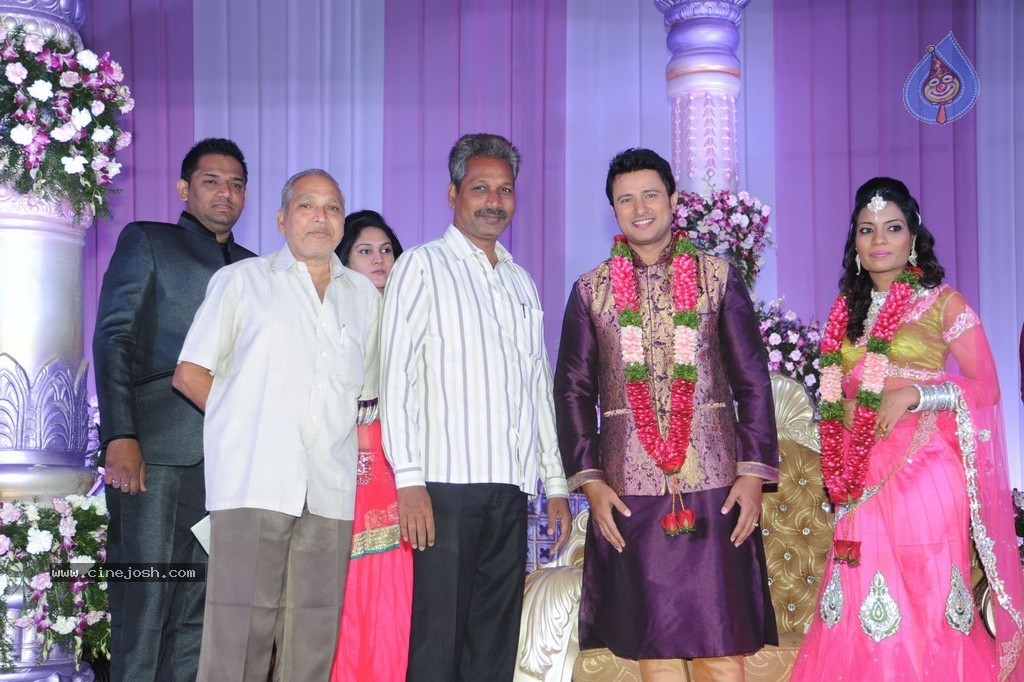 Celebs at Raja Wedding Reception - 79 / 148 photos