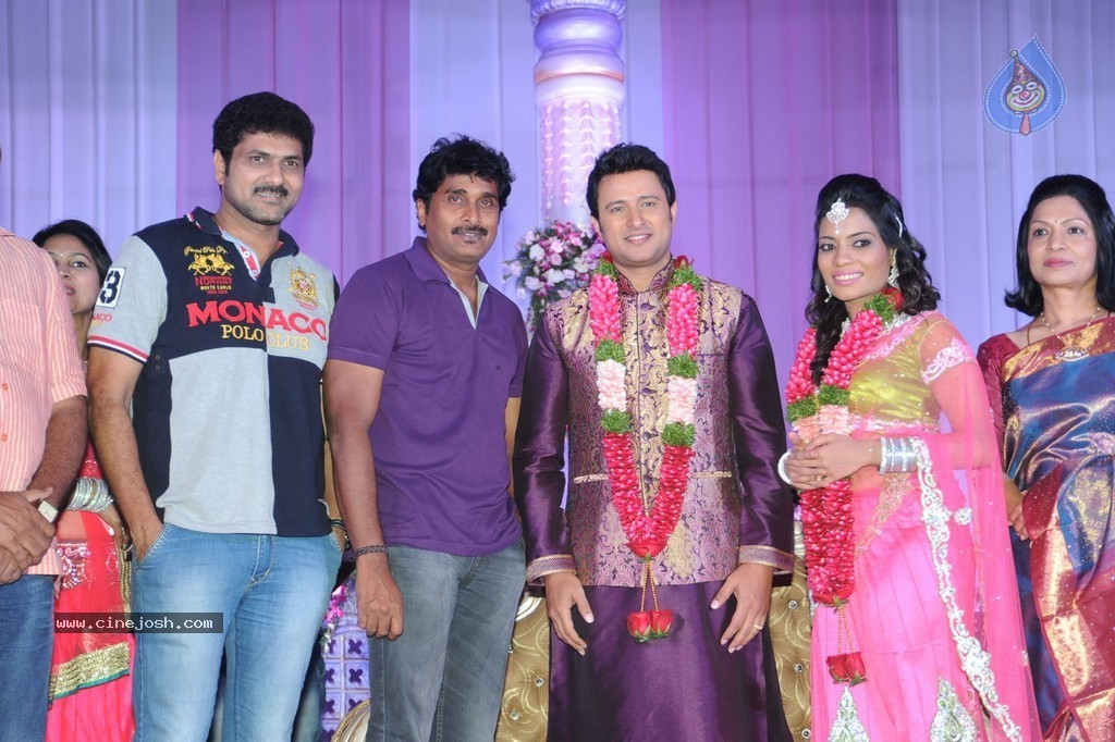 Celebs at Raja Wedding Reception - 81 / 148 photos