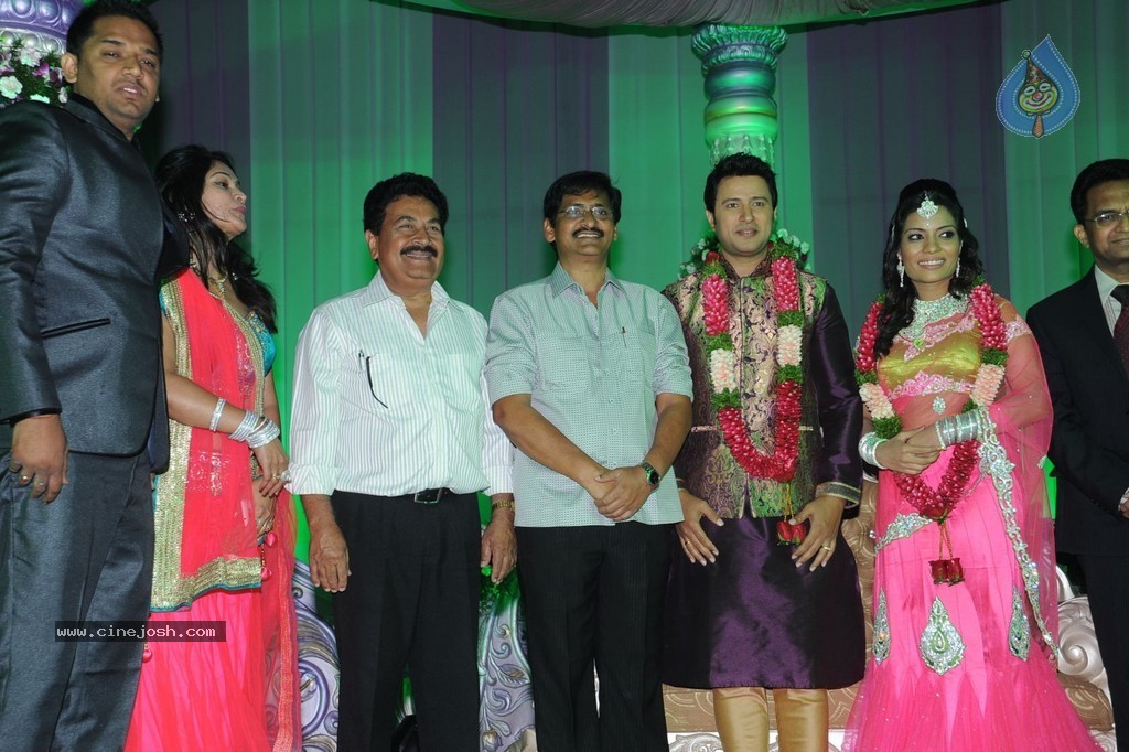 Celebs at Raja Wedding Reception - 87 / 148 photos