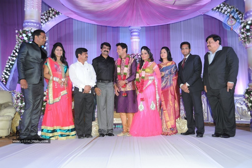 Celebs at Raja Wedding Reception - 88 / 148 photos
