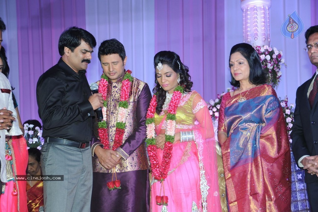 Celebs at Raja Wedding Reception - 91 / 148 photos