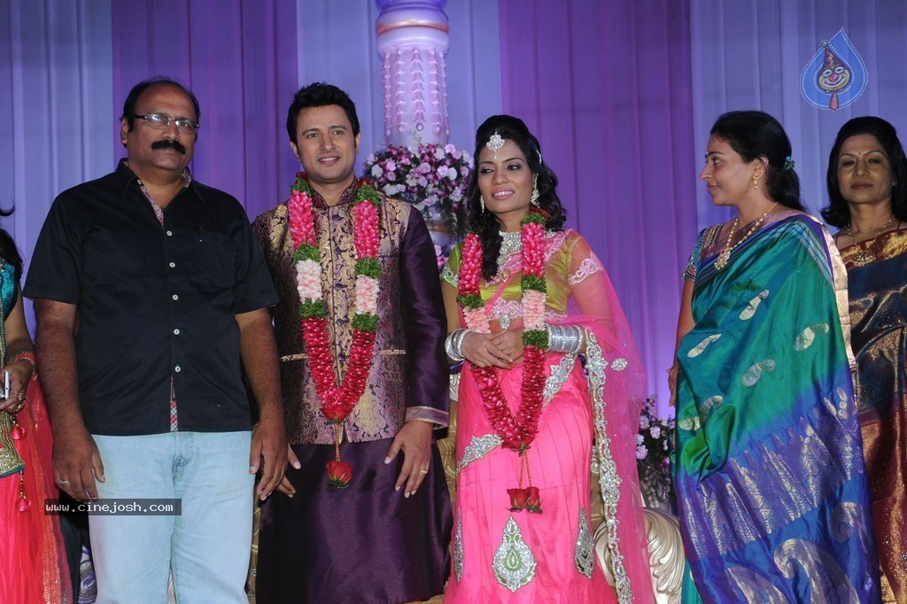 Celebs at Raja Wedding Reception - 92 / 148 photos