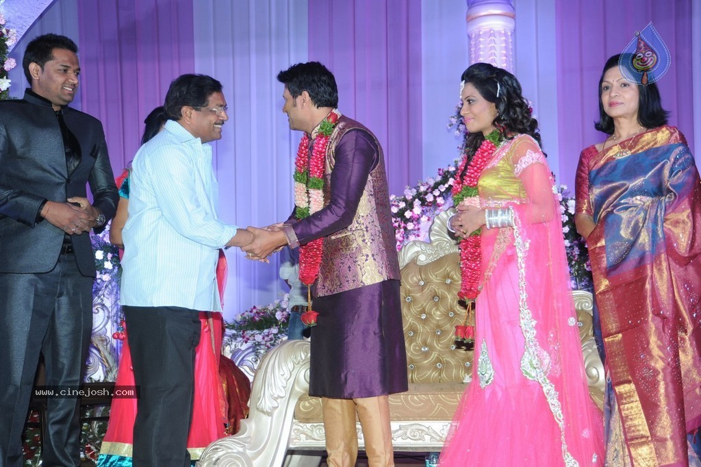 Celebs at Raja Wedding Reception - 99 / 148 photos