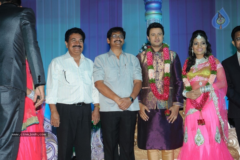 Celebs at Raja Wedding Reception - 103 / 148 photos