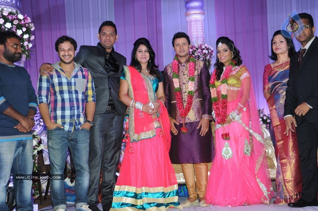 Celebs at Raja Wedding Reception - 105 / 148 photos