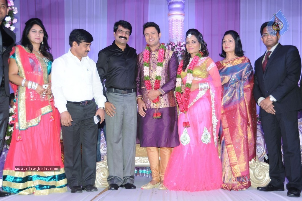 Celebs at Raja Wedding Reception - 109 / 148 photos