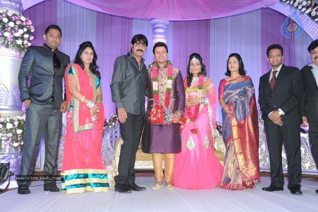 Celebs at Raja Wedding Reception - 117 / 148 photos