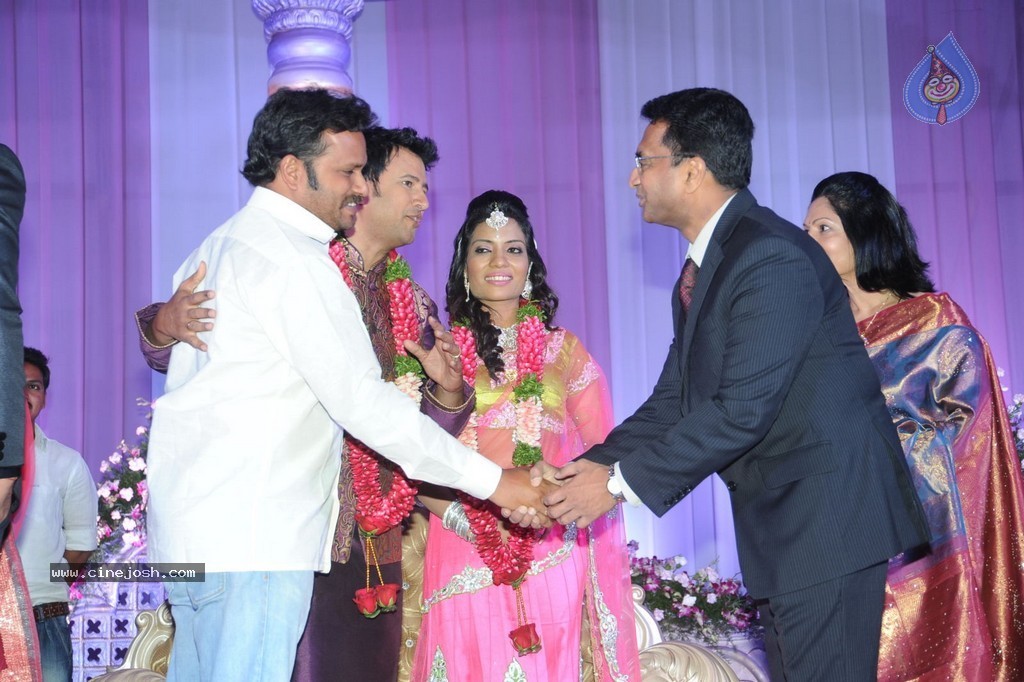 Celebs at Raja Wedding Reception - 118 / 148 photos