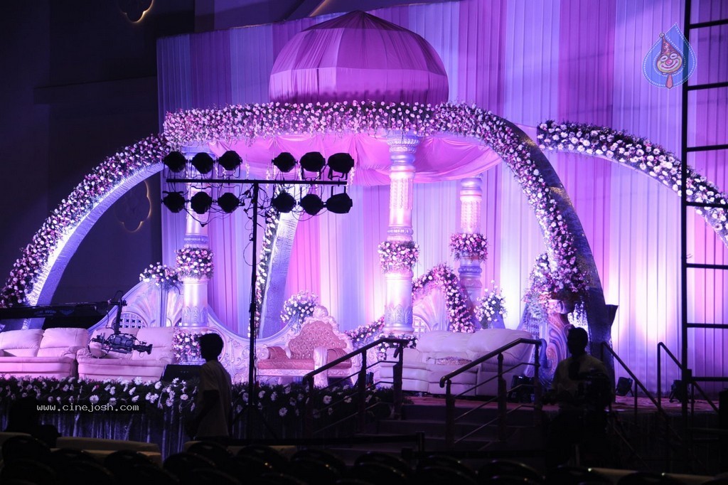 Celebs at Raja Wedding Reception - 127 / 148 photos