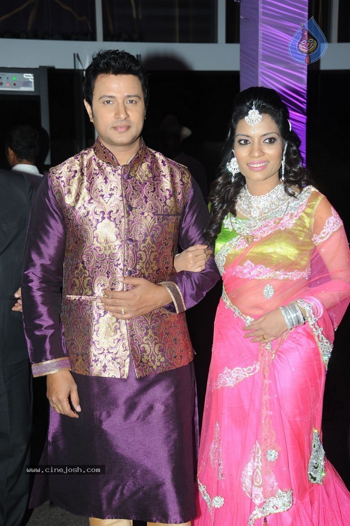 Celebs at Raja Wedding Reception - 128 / 148 photos