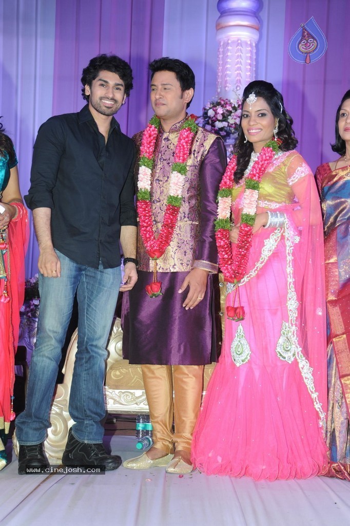 Celebs at Raja Wedding Reception - 137 / 148 photos