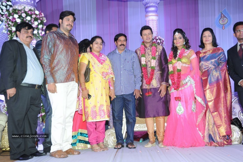 Celebs at Raja Wedding Reception - 138 / 148 photos
