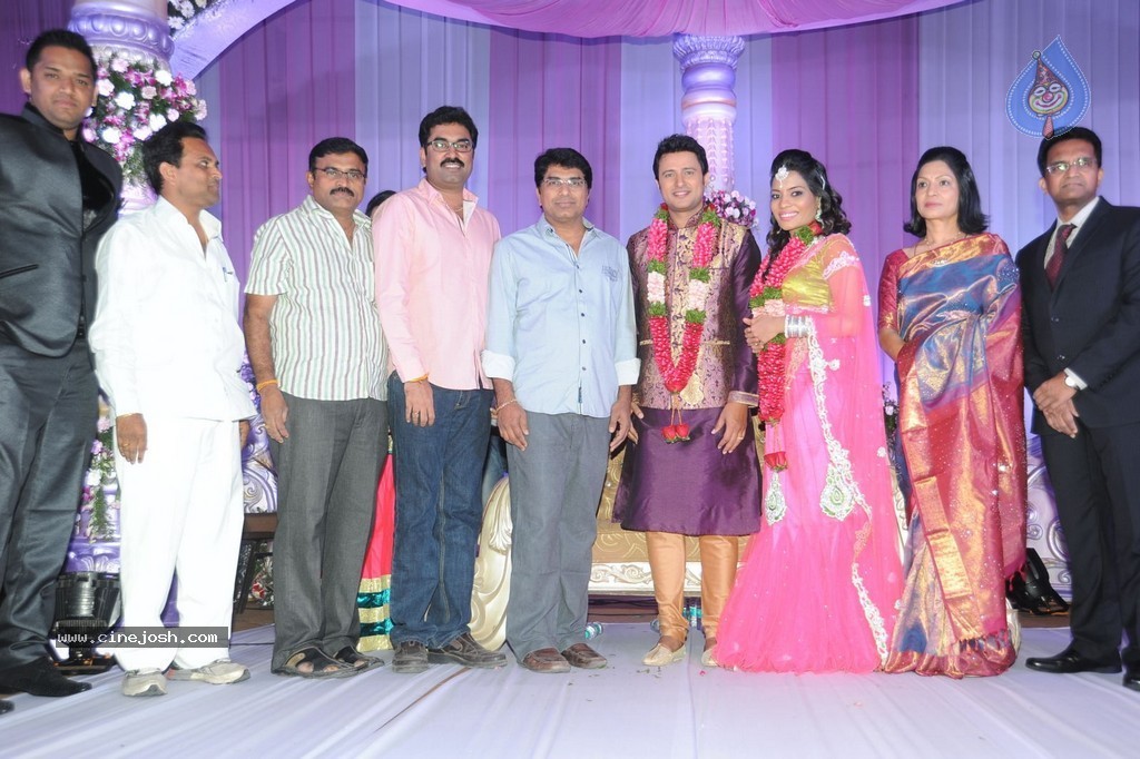 Celebs at Raja Wedding Reception - 142 / 148 photos