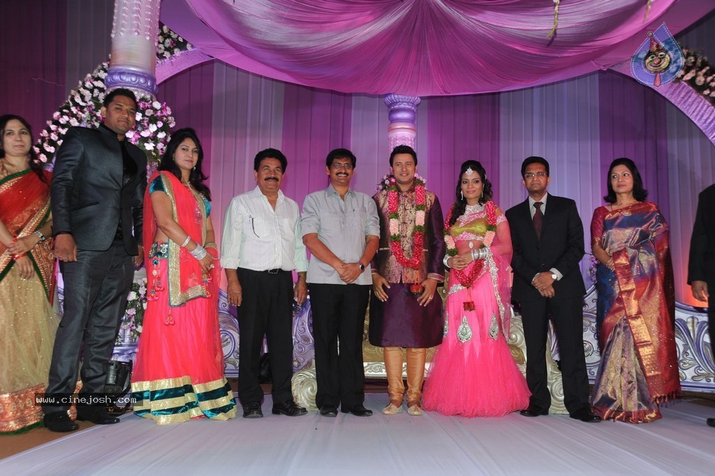 Celebs at Raja Wedding Reception - 144 / 148 photos
