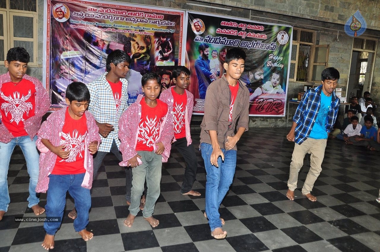 Fans Celebrate NTR Bday at Don Bosco School - 14 / 50 photos