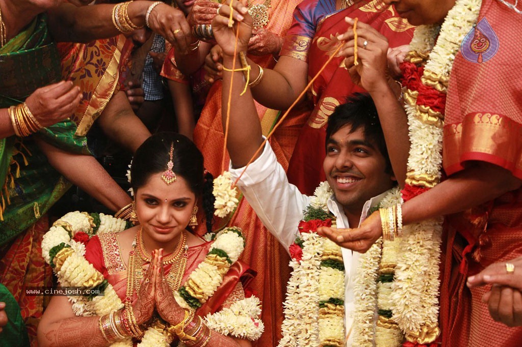 GV Prakash Kumar N Saindhavi Wedding Photos - 8 / 77 photos