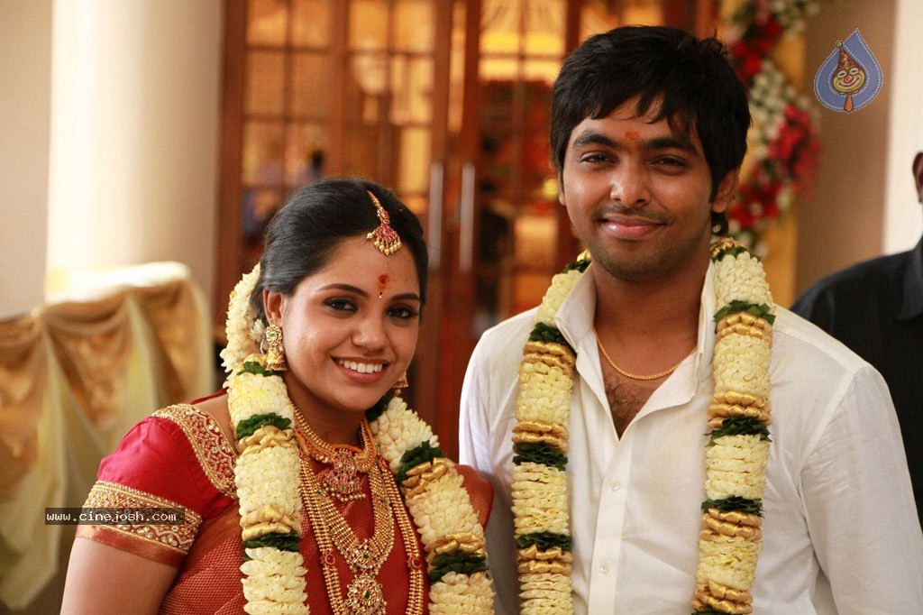 GV Prakash Kumar N Saindhavi Wedding Photos - 16 / 77 photos