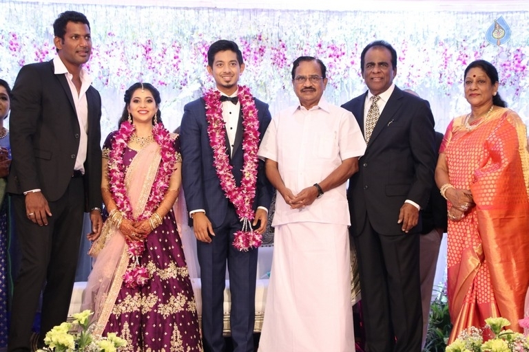 Hero Vishal Sister Aishwarya Wedding Reception Photos - 2 / 31 photos