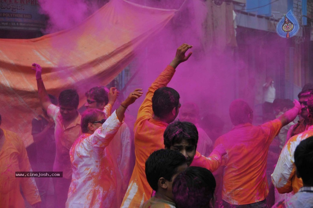 Holi Celebrations at Hyderabad - 4 / 73 photos