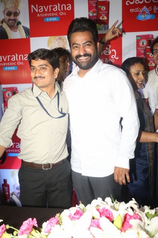 Jr NTR at Navratna Ayurvedic Oil Press Meet - 13 / 21 photos