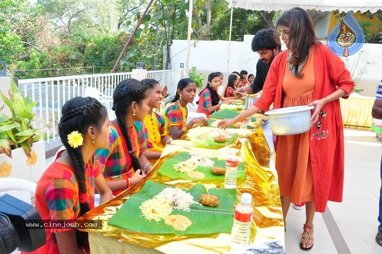 Lakshmi Manchu Celebrates Sankranthi Festival With Students - 3 / 14 photos