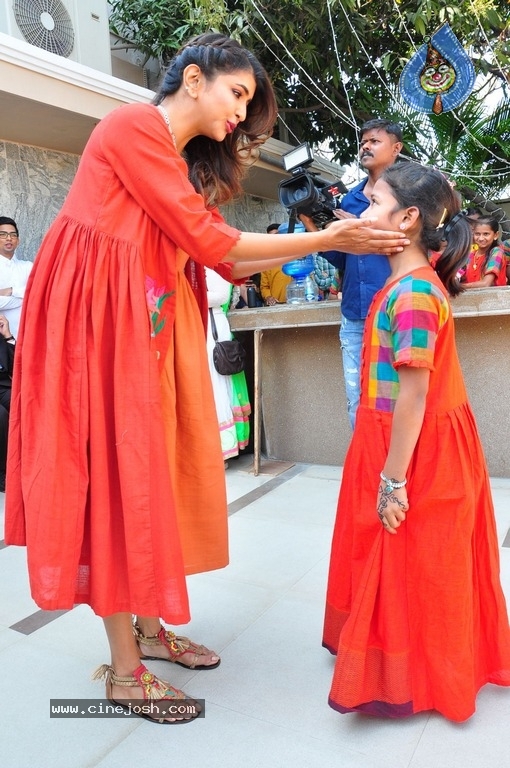 Lakshmi Manchu Celebrates Sankranthi Festival With Students - 12 / 14 photos