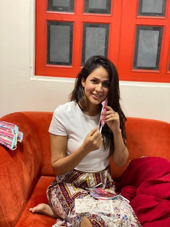 Lavanya Tripathi produces masks at Redtri - 3 / 3 photos