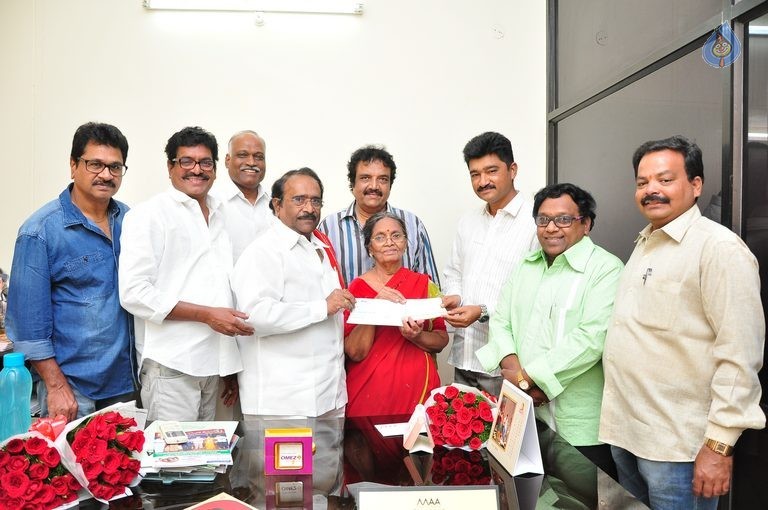 MAA Donate Cheque to Pavala Syamala - 21 / 29 photos