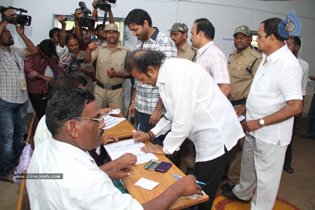 Manchu Family Members Casting Their Votes  - 7 / 14 photos