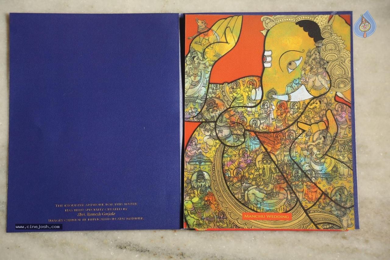 Manchu Manoj Wedding Card - 9 / 18 photos