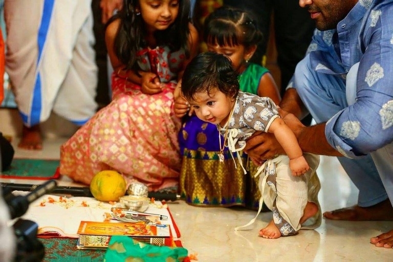 Manchu Vishnu son Avram Bhakta Annaprasana Ceremony - 1 / 3 photos