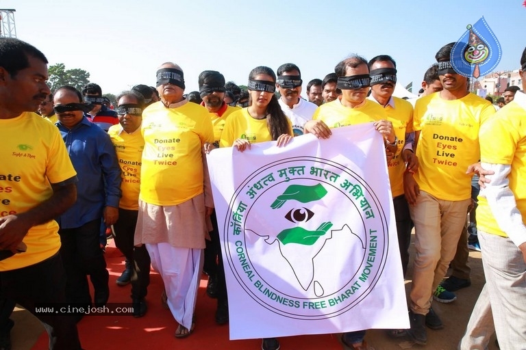 Niharika Flags Off Sight A Thon Blindfold 2k Walk - 23 / 40 photos